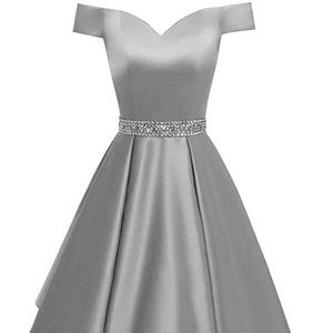 New with tags, Size 2 sliver prom/formal dress.